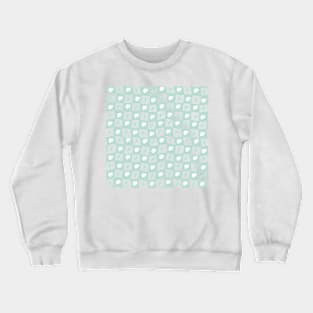 Monstera Deliciosa Leaf Checker Board - pastel teal green Crewneck Sweatshirt